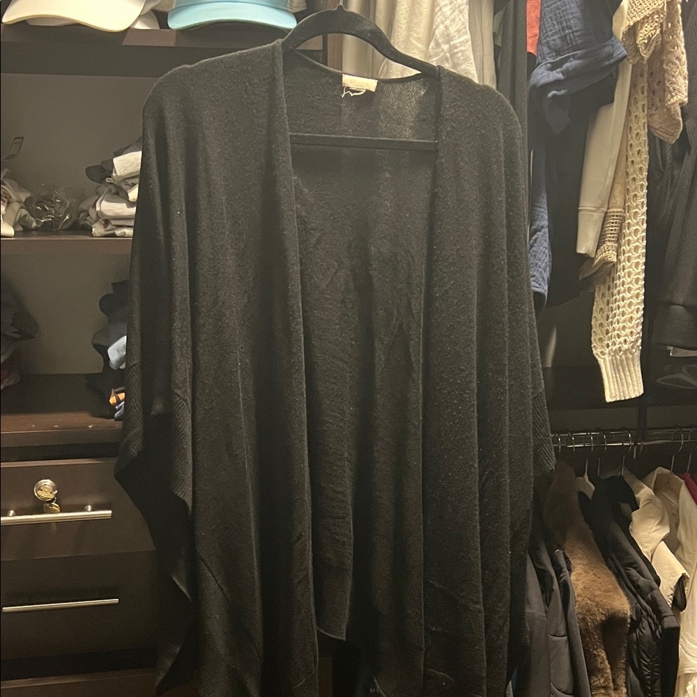 Chico's Black Poncho Sweater